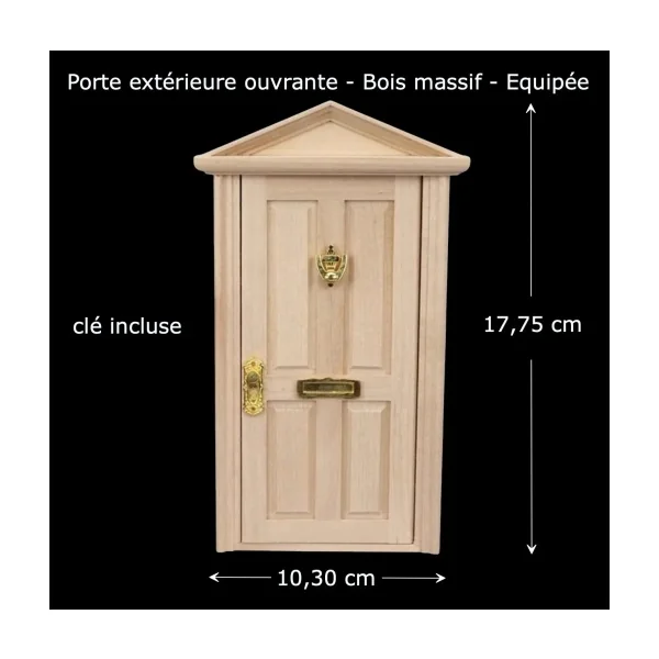 Porte extérieure ouvrante équipée