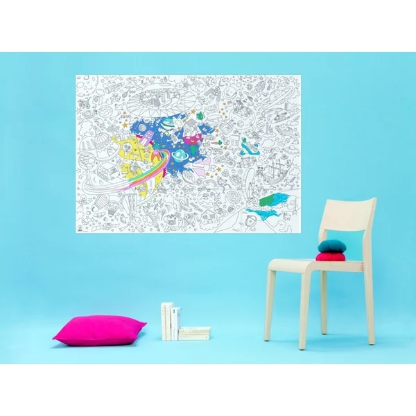 Poster géant en papier à colorier - COSMOS - OMY