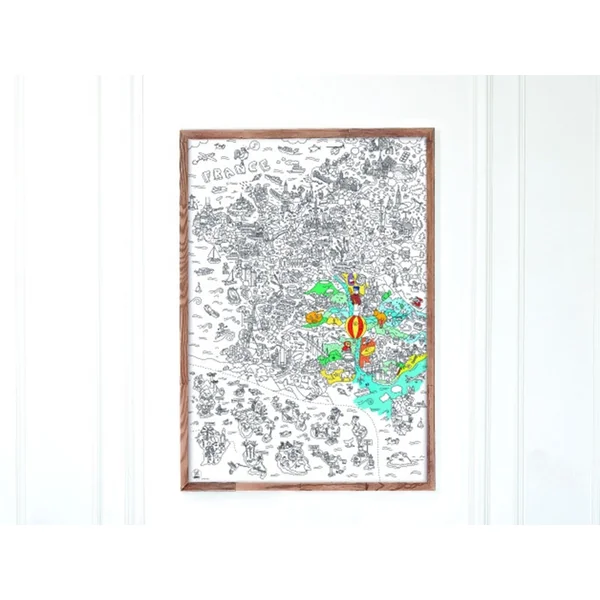 Poster géant en papier à colorier - France - OMY