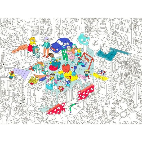 Poster géant en papier à colorier - KIDS LIFE - OMY