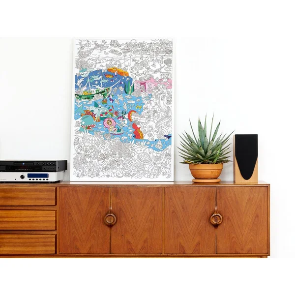 Poster géant en papier à colorier - OCEAN - OMY