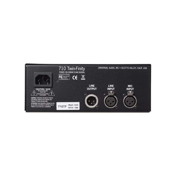 Préampli monocanal lampes + transistors 710 TwinFinity Universal Audio En savoir plus