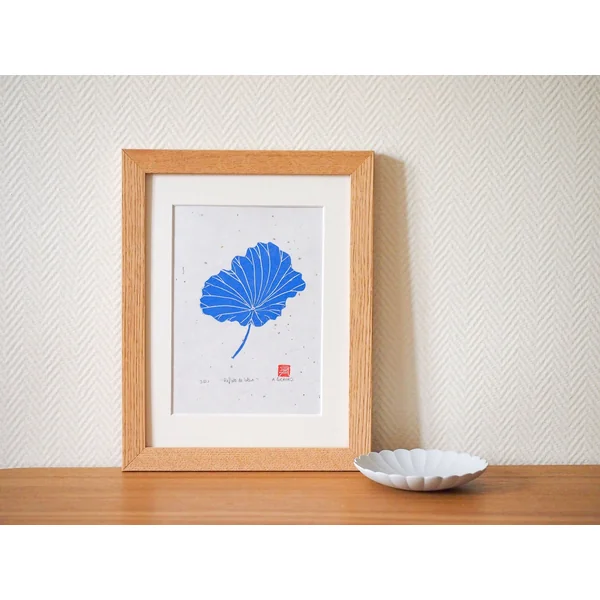 "REFLETS DE LOTUS" - Gravure sur papier washi
