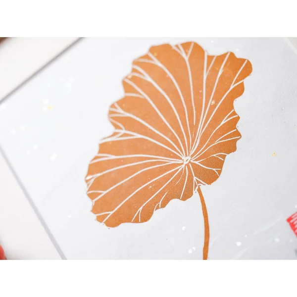 "REFLETS DE LOTUS" - Gravure sur papier washi