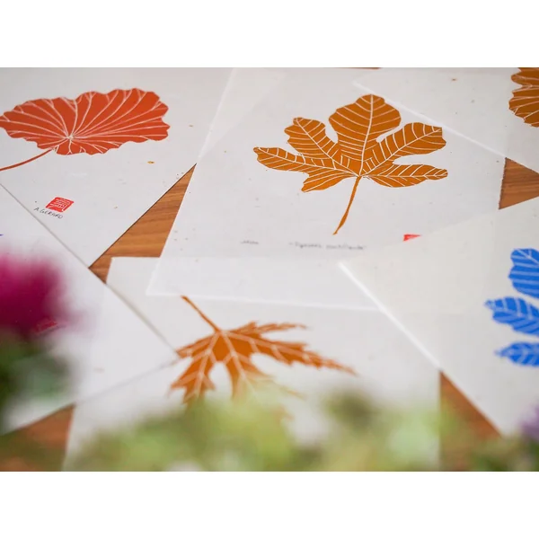 "REFLETS DE LOTUS" - Gravure sur papier washi