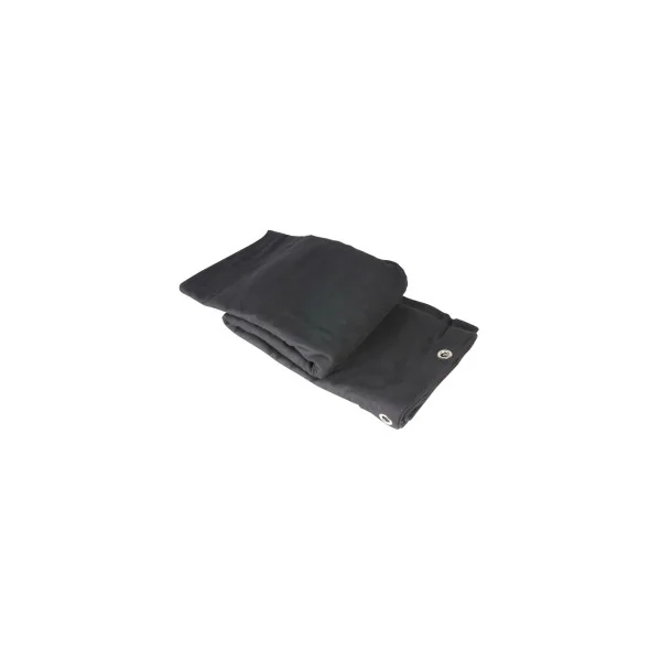 RIDEAU DE SCENE 5 X 3 M NOIR / MOLLETON B1 AVEC OEILLETS ACIER OURLE