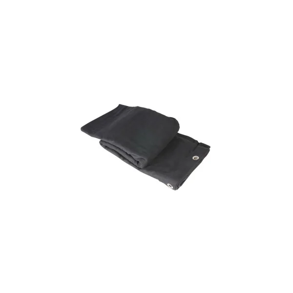 RIDEAU DE SCENE 6 x 4 M / MOLLETON B1 NOIR AVEC OEILLETS ACIER OURLE