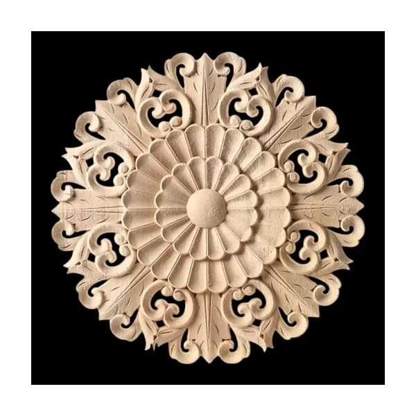 Rosace en bois naturel - Ø 10 cm