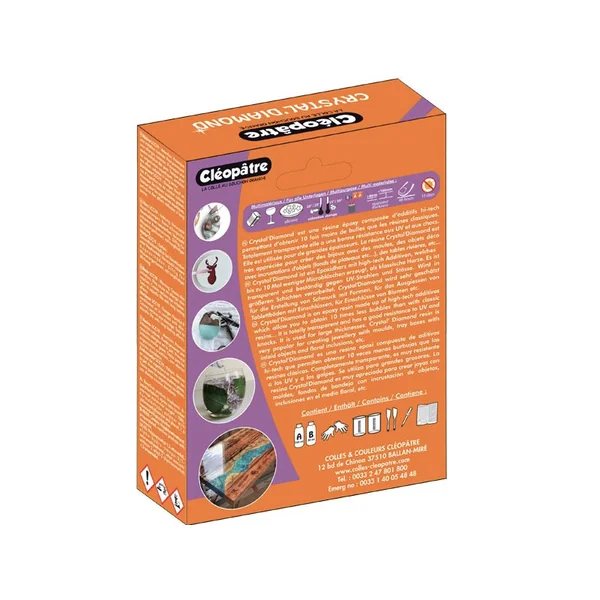 Résine d'inclusion "Crystal'Diamond" 360 mL - transparent*Cléopatre*