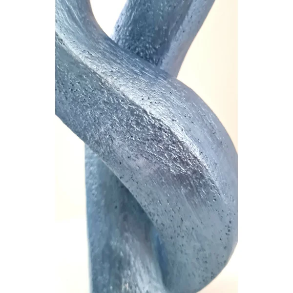 Sculpture contemporaine couple Blue emotion