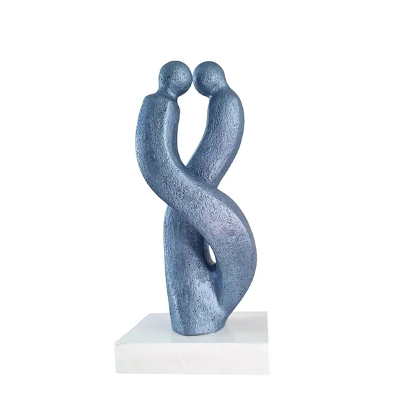 Sculpture contemporaine couple Blue emotion