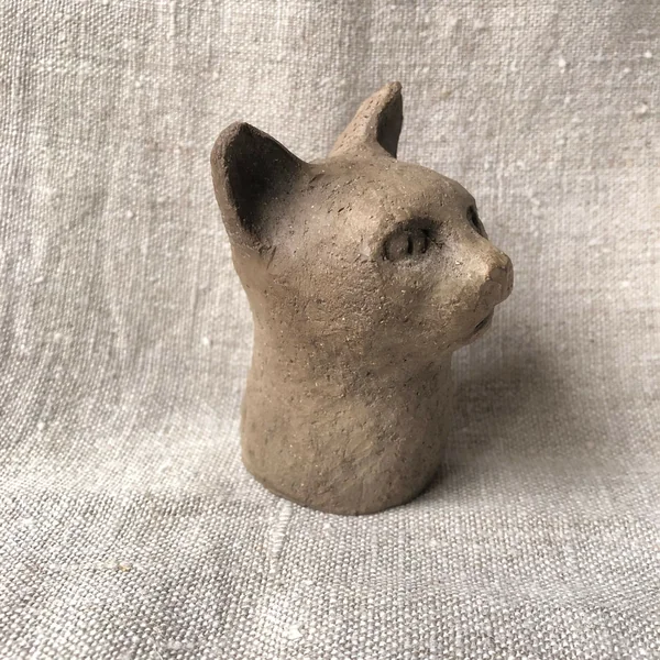 Sculpture en argile - Petit chat #2