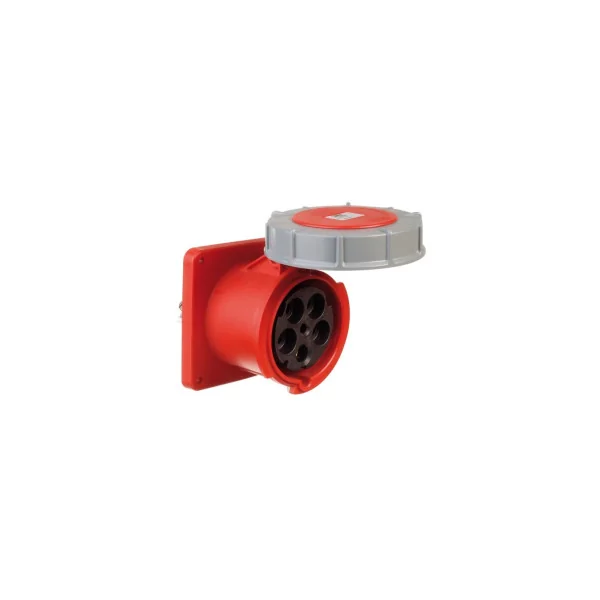 SOCLE FEMELLE PCE 335-6 P17 415V 63A 5 POLES 3P+N+T IP67 ROUGE (200250)