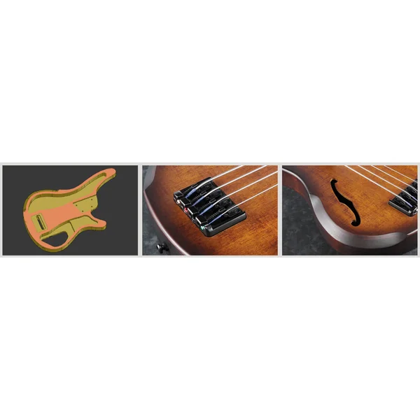 SRH505F NNF Fretless Workshop - dragon eye burst flat