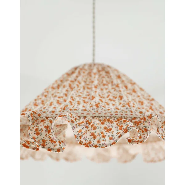 Suspension conique avec volant Emilia "fleurettes"