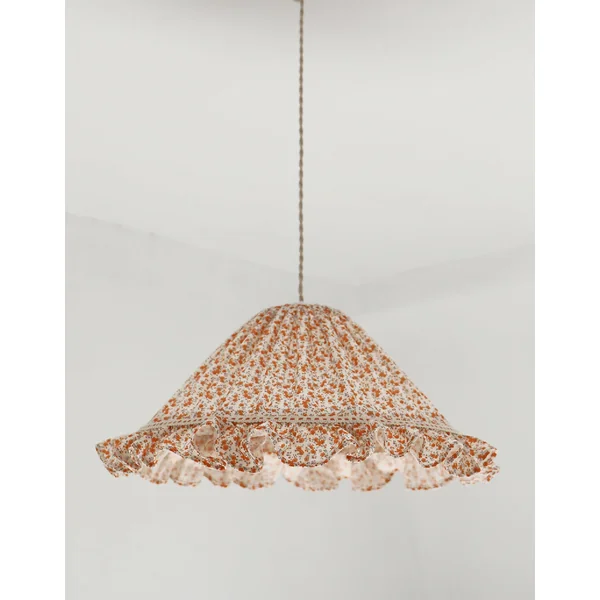 Suspension conique avec volant Emilia "fleurettes"