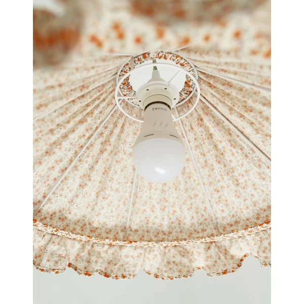 Suspension conique avec volant Emilia "fleurettes"