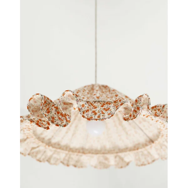 Suspension conique avec volant Emilia "fleurettes"