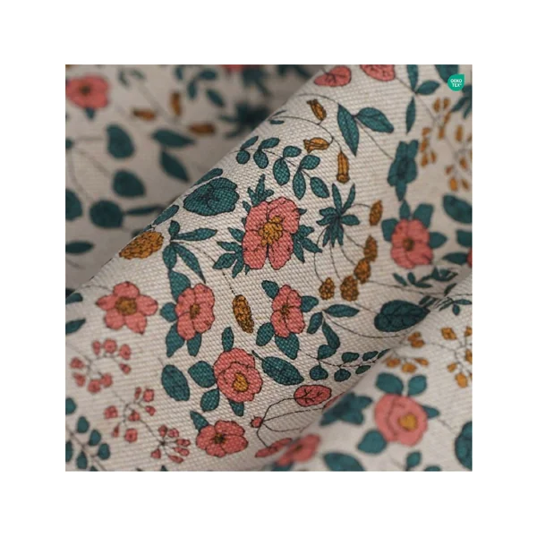 Suspension "Cosette" en Tissu Floral English Garden - Abat-jour Festonné Style Vintage Made in France
