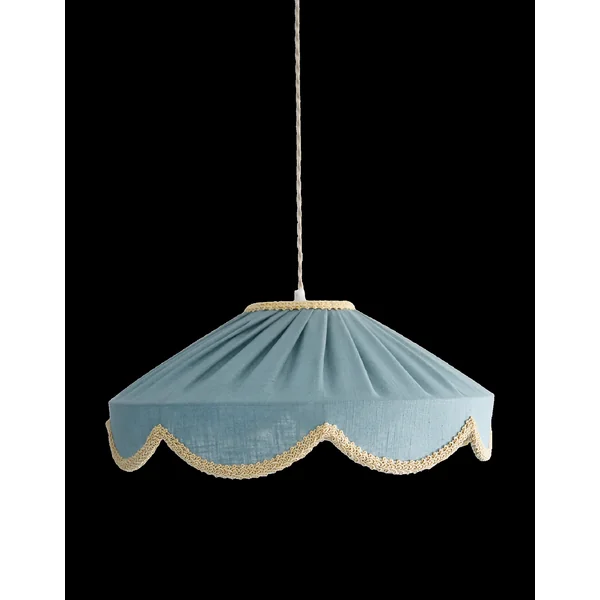 Suspension forme florale unie Cosette "mineral bleu"