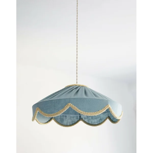 Suspension forme florale unie Cosette "mineral bleu"