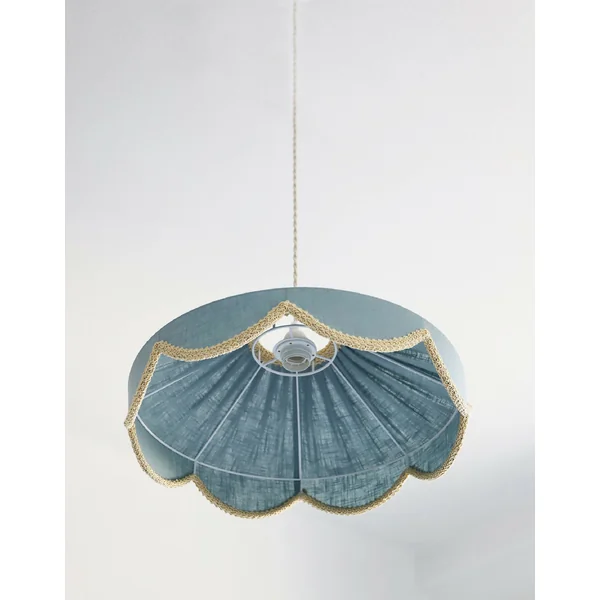 Suspension forme florale unie Cosette "mineral bleu"