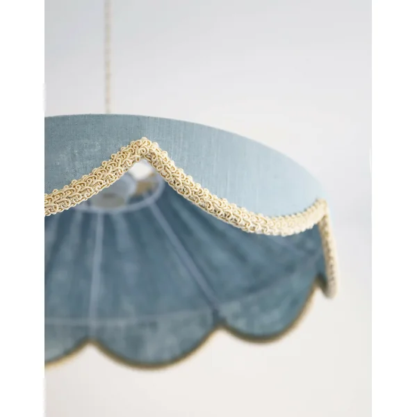 Suspension forme florale unie Cosette "mineral bleu"