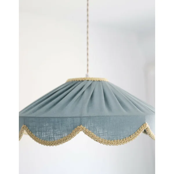 Suspension forme florale unie Cosette "mineral bleu"