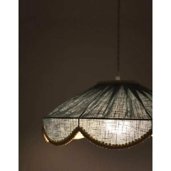 Suspension forme florale unie Cosette "mineral bleu"