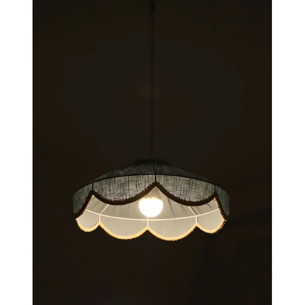 Suspension forme florale unie Cosette "mineral bleu"