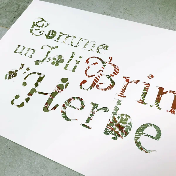 Tableau - Comme un joli brin d'herbe - A3 - plantes séchés