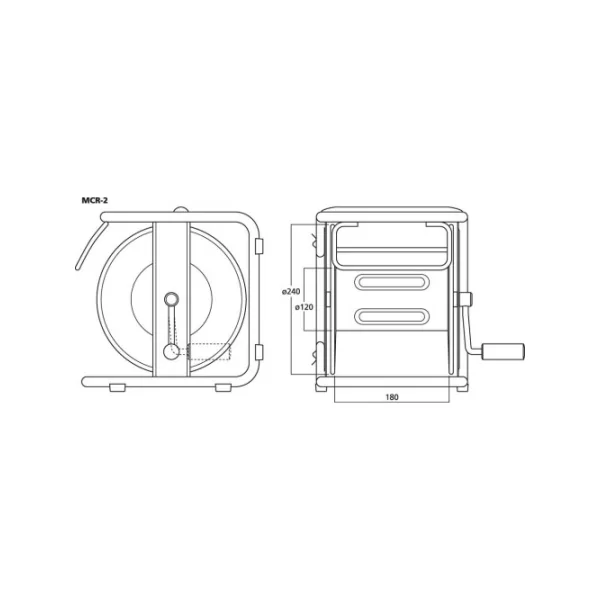 Touret vide pro MCR-2 noir tambour 240mm