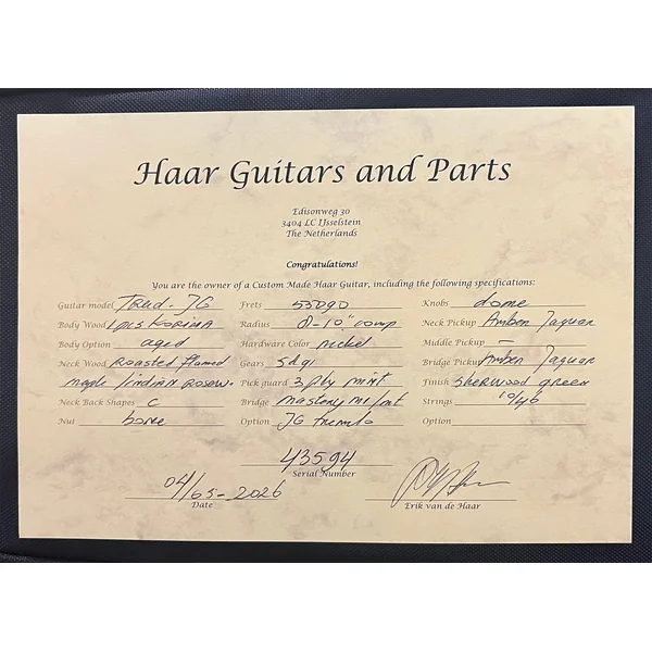 Trad JG #43594 - aged sherwood green metallic