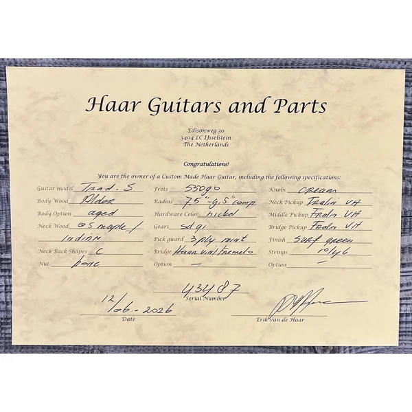 Trad S #43487 - aged surf green