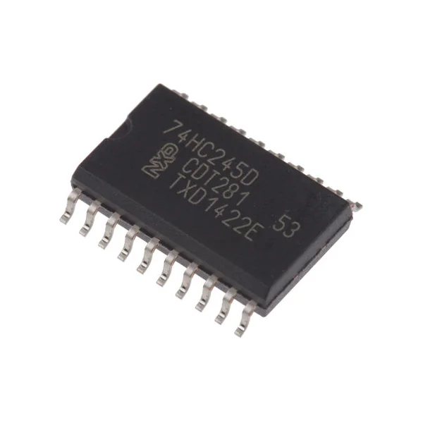 Transceiver de bus 74HC245D, 8 bits Sans inversion SOIC 20 broches