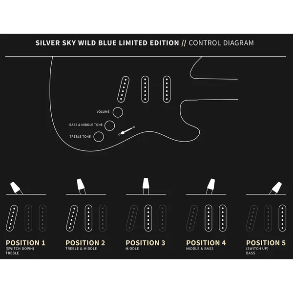 USA John Mayer Silver Sky Ltd (RW) - wild blue satin