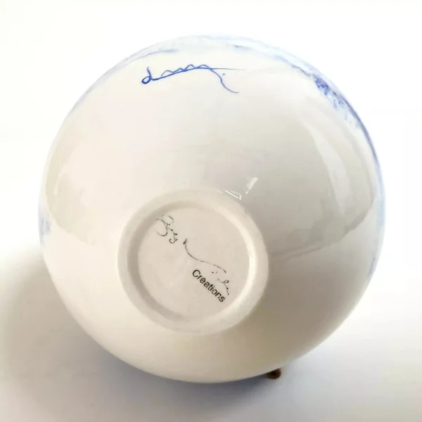 Vase couple bleu