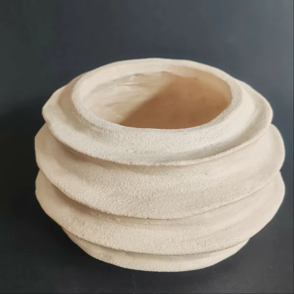 Vase sculpture - STRATE BLANC
