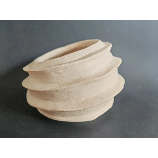 Vase sculpture - STRATE BLANC