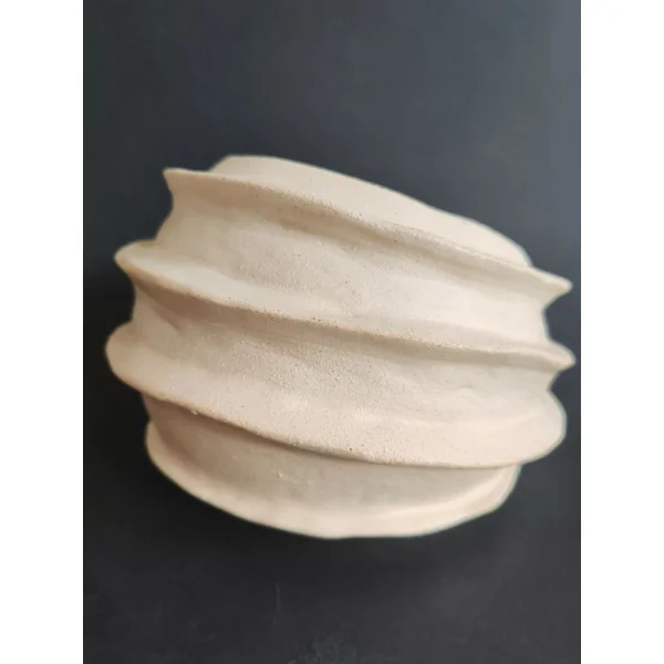 Vase sculpture - STRATE BLANC