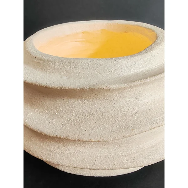 Vase sculpture - STRATE BLANC