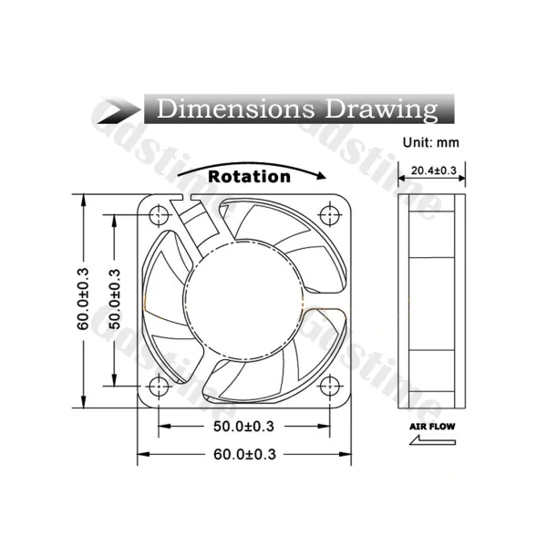 Ventilateur 24V 60 X 60 X 20mm