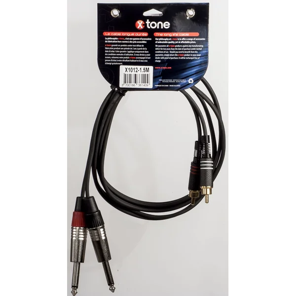 X1012-1.5M - 2 Jack(M) 6,35 mono / 2 RCA(M)