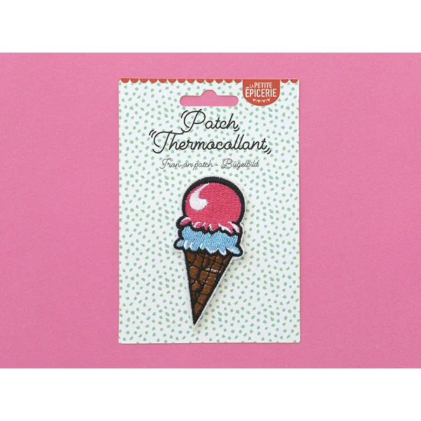 Écusson thermocollant - Cornet de glace